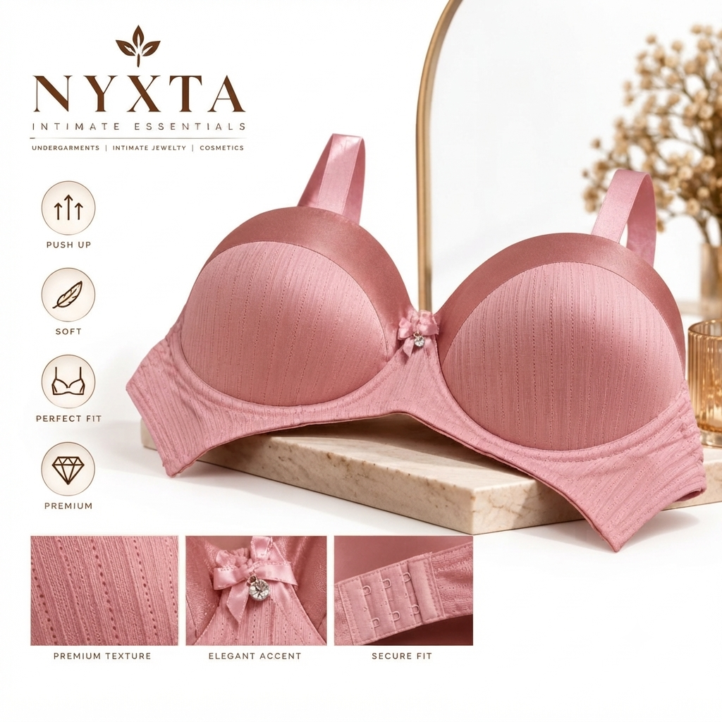 NYXTA Push-Up Padded Comfort Bra (Pink)