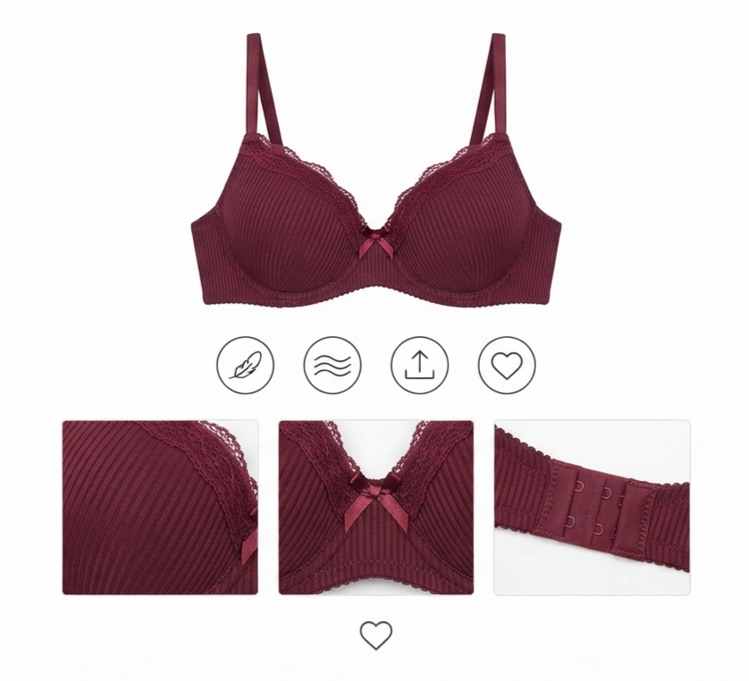 Nyxta Premium Push-Up Bra - Pink