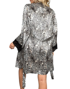 Nyxta Deep Love Silk 3 Piece Nighty-WHITE CHEETA
