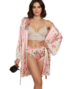 Nyxta Deep Love Silk 3 Piece Nighty-Pink