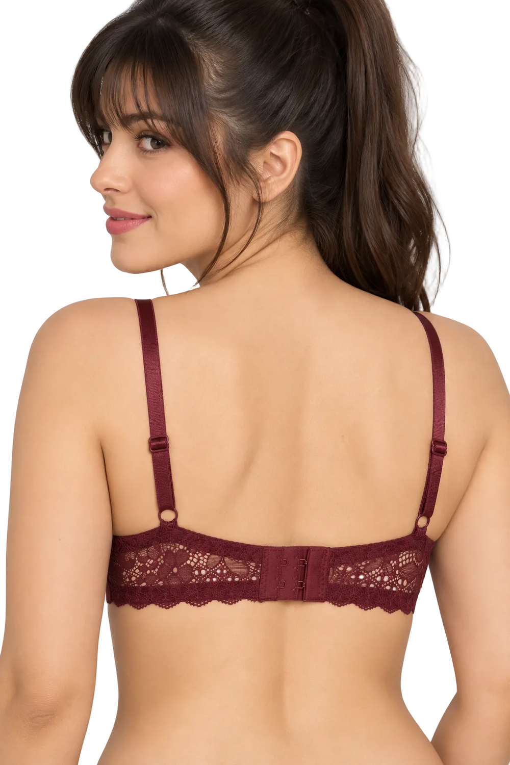 Nyxta Level 2 Push-Up Bra with 3/4 Coverage-Wine Mauve