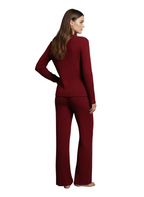 Nyxta Ribbed Comfort Button-Down PJ Set