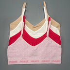 NYXTA TEENS  PACK OF 4 SEAMLESS TRAINING BRAS-VPINK/SKIN/WHITE/BPINK