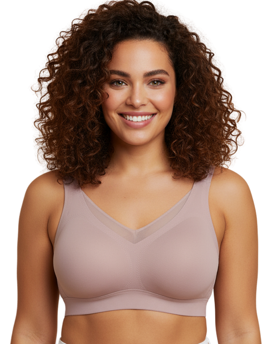 NYXTA LASER CUT SUPER SOFT BRA WITH WIDE STRAPS - LILAC